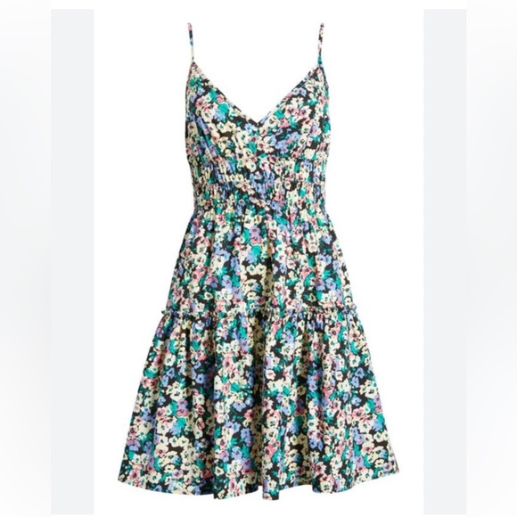 NWOT RAILS Carmen Smock Waist Sundress in Multi Floral Print - Picture 2 of 15